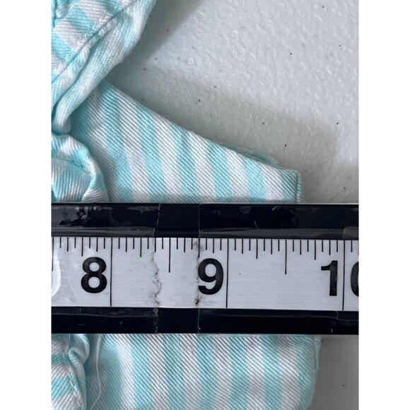 Carter’s Girls Blue White Striped Ruffle Strap Sleeveless Jumpsuit Size 5 - Picture 7 of 7